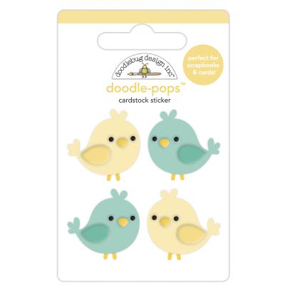 Doodlebug Love Notes Doddle-Pops Cardstock Sticker - Tweethearts
